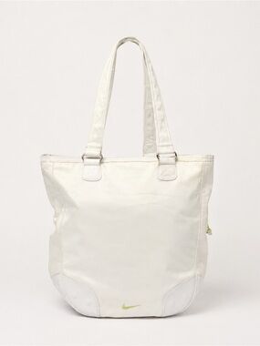 VTG Nike Cream-White Tennis Tote with Lime Swoosh Accent